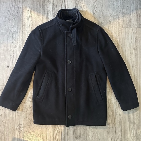 Perry Ellis Portfolio Wool Cashmere Blend Long-Sleeve Full-Zip JacketMen's Small